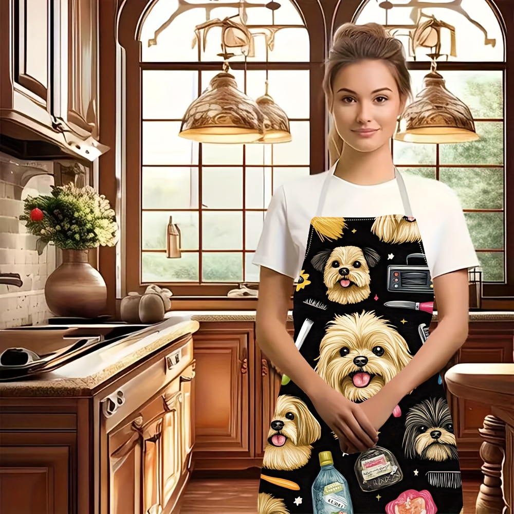 1pc Funny Dog Groomer Apron wi - Kitchen Baking Background ulasan dan harga