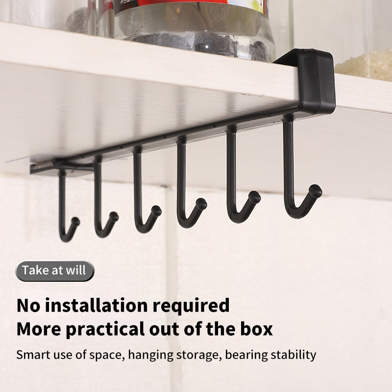 6 Hooks Storage Shelf Plastic  - Kitchen Uncle ulasan dan harga