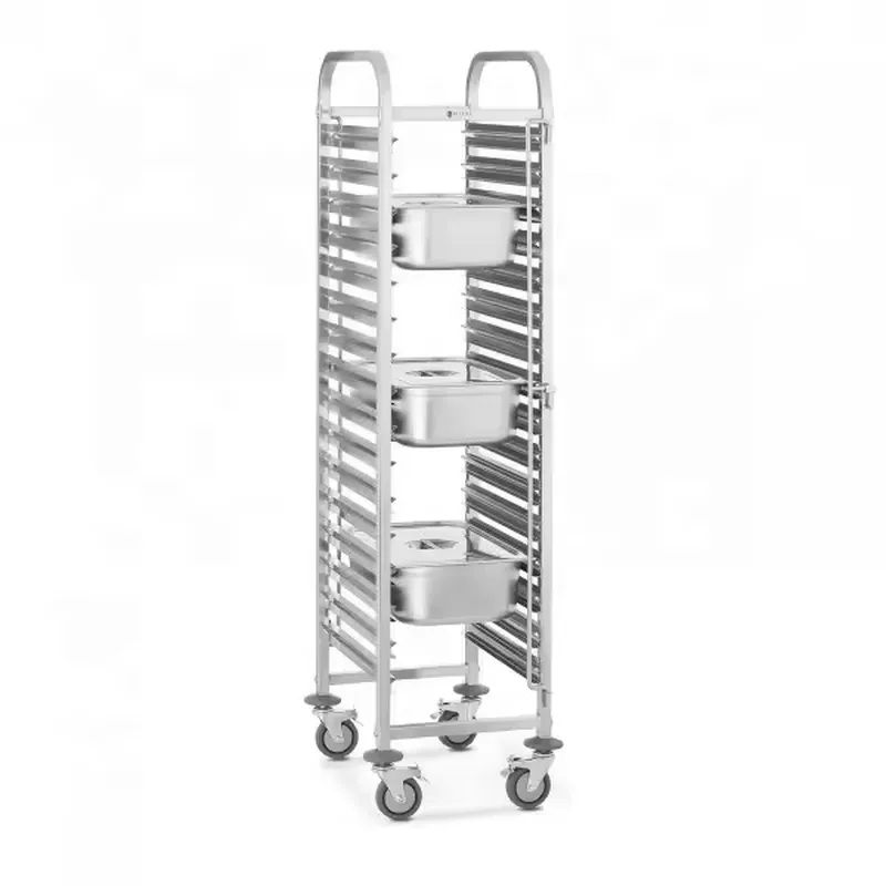 Stainless Steel Heavy-Duty 4-W - Kitchen Baking Cart ulasan dan harga