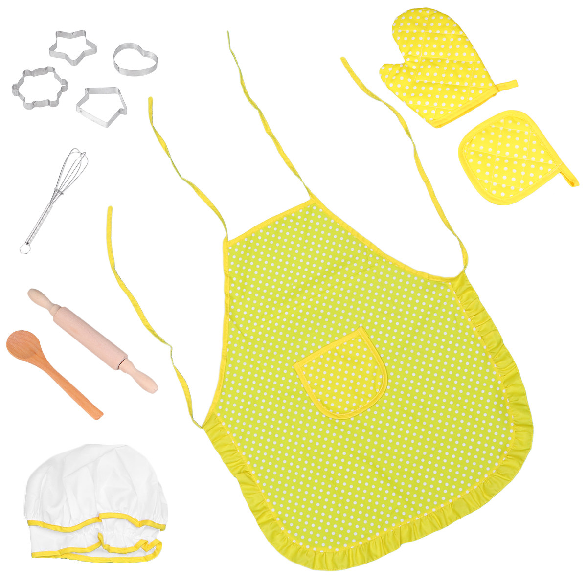 11Pcs Kids Kitchen Aprons Set  - Kitchen Kids Baking Set ulasan dan harga