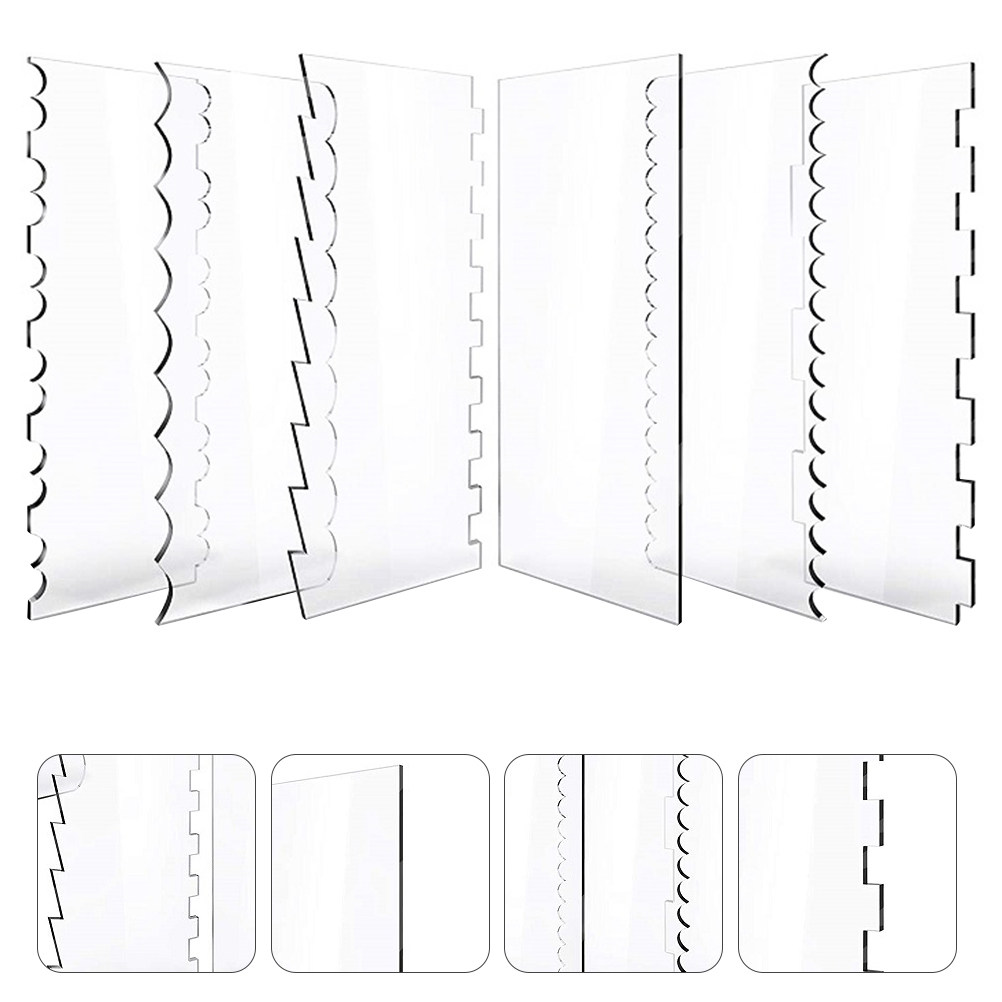 6Pcs Transparent Acrylic Cake  - Baking Kitchen Set ulasan dan harga
