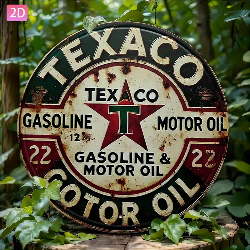 Vintage Texaco Oil Metal Sign— - Kitchen Uncle ulasan dan harga